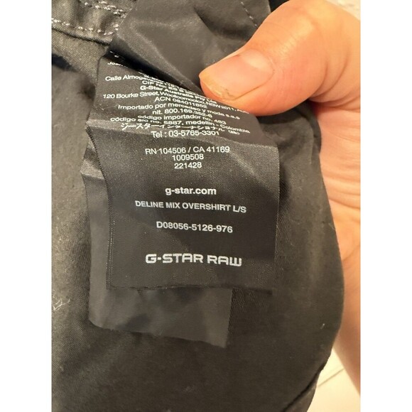 G-Star Vodan Army Jacket Charcoal Gray Men’s Size M Cargo Utility Canvas - Picture 8 of 11